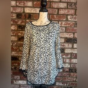 Coco Bianco Black and White Animal Print Blouse
